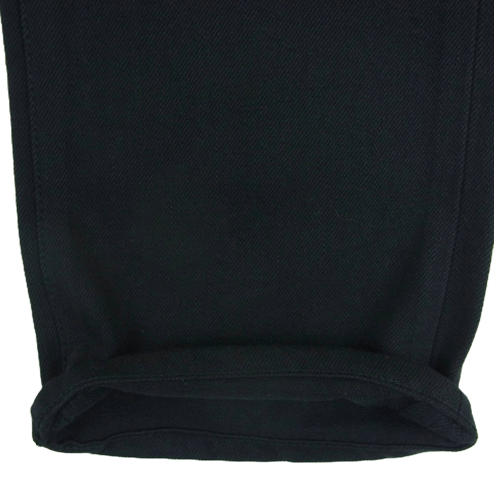 Celt&Cobra ケルト&コブラ レザーポケット フレア スリム ブラック デニム パンツ ブラック系 W29 L32【美品】【中古】
