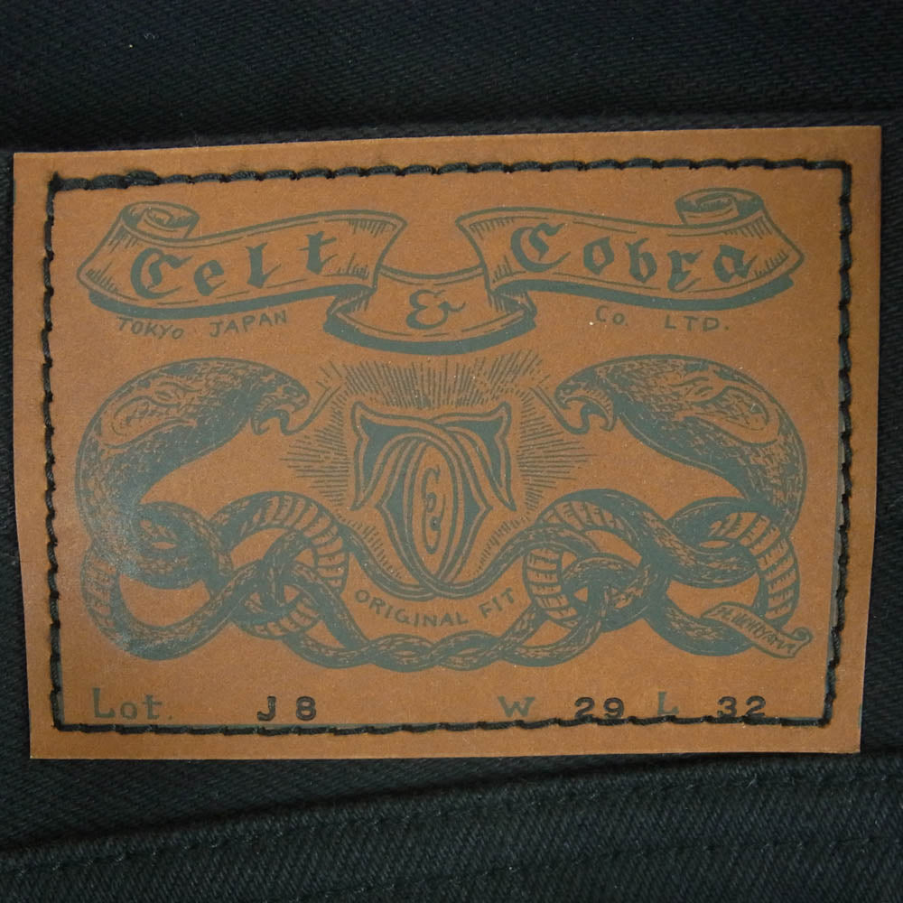 Celt&Cobra ケルト&コブラ J8 BOOTS CUT ブーツカット ブラック デニム パンツ ブラック系 W29 L32【極上美品】【中古】