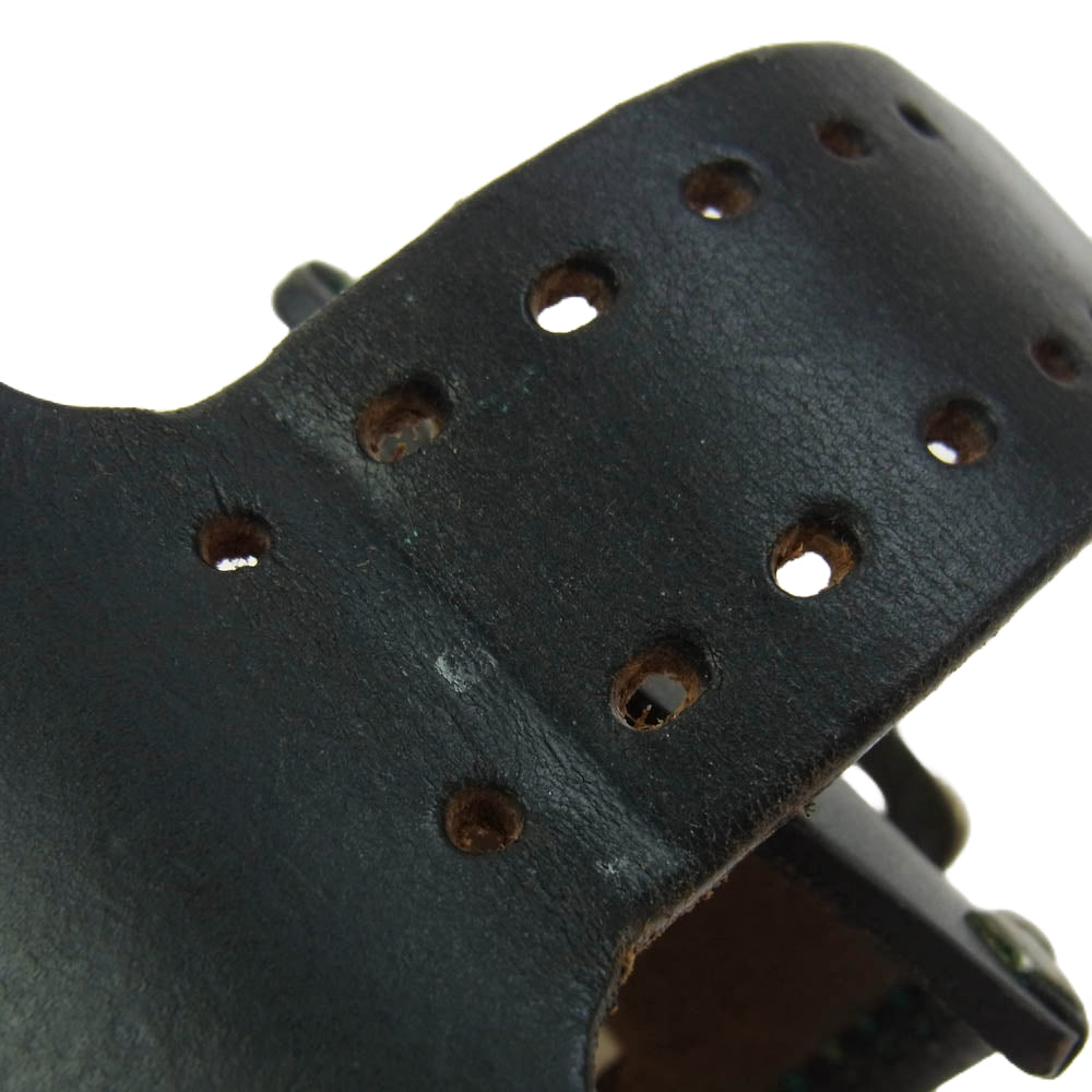 WOLF'S HEAD ウルフズヘッド ラウンドスタッズ レザー ブレスレット ブラック系【中古】