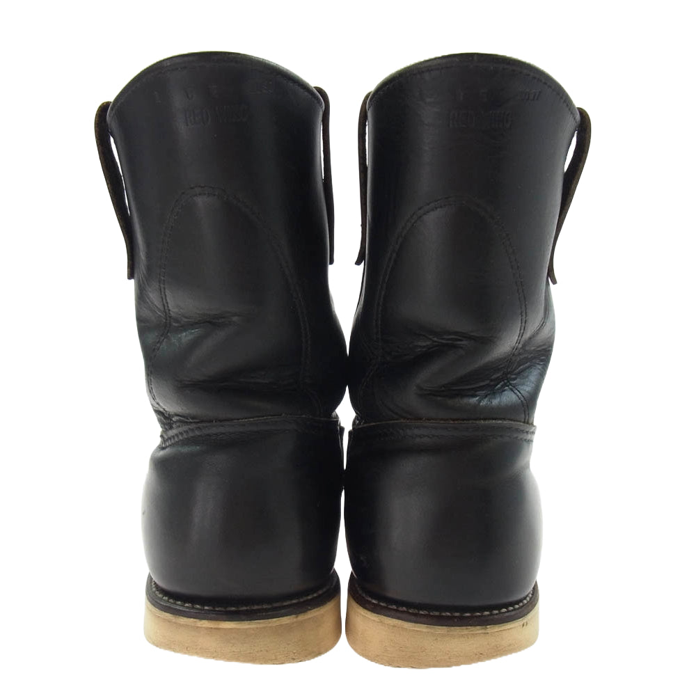 RED WING レッドウィング 8169 刺繍羽 PECOS BOOTS ペコス ブーツ ブラック系 8E【中古】