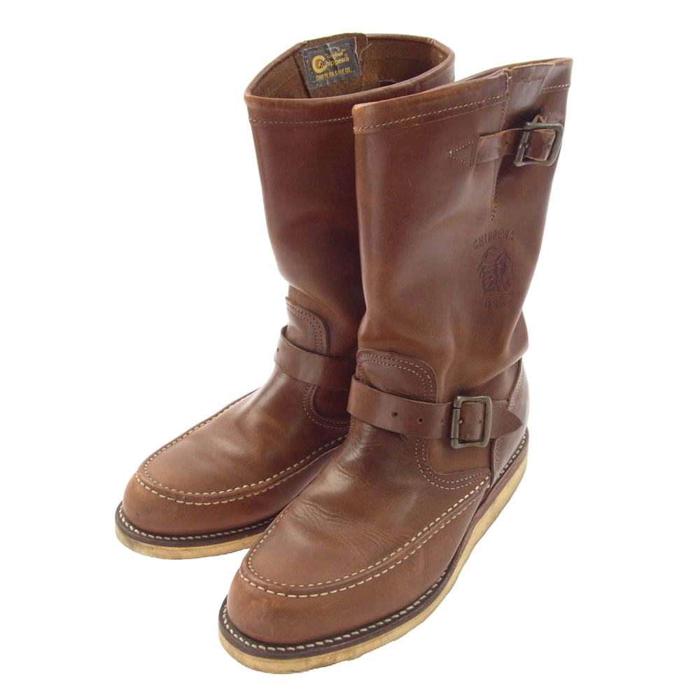Chippewa チペワ 97877 MOC ENGINEER BOOTS モックトゥ レザー エンジニアブーツ ブラウン系 7.5【中古】