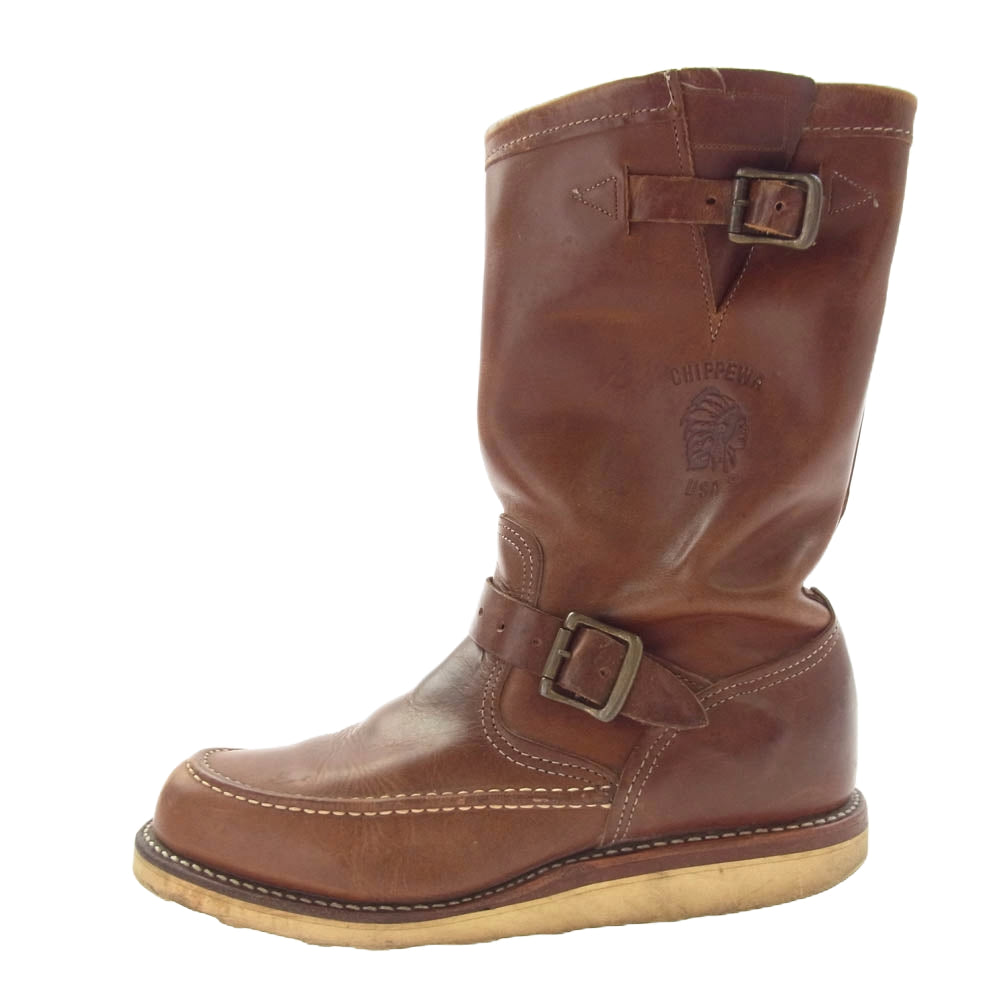 Chippewa チペワ 97877 MOC ENGINEER BOOTS モックトゥ レザー エンジニアブーツ ブラウン系 7.5【中古】