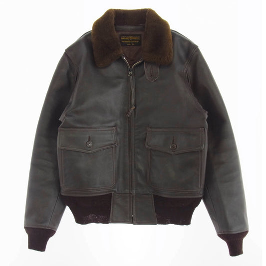 Buzz Rickson's バズリクソンズ BR80145 Type G-1 レザー フライト ジャケット ゴートスキン ダークブラウン系 36【中古】