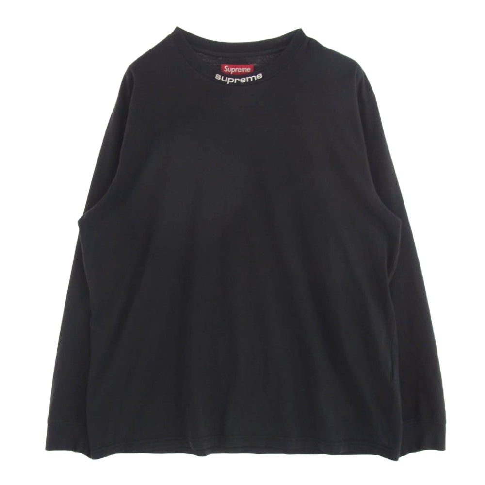 Supreme シュプリーム 24SS Embroidered Collar L/S Top Black エンブロイダード カラー ロング スリーブ トップ ブラック ブラック系 L【中古】