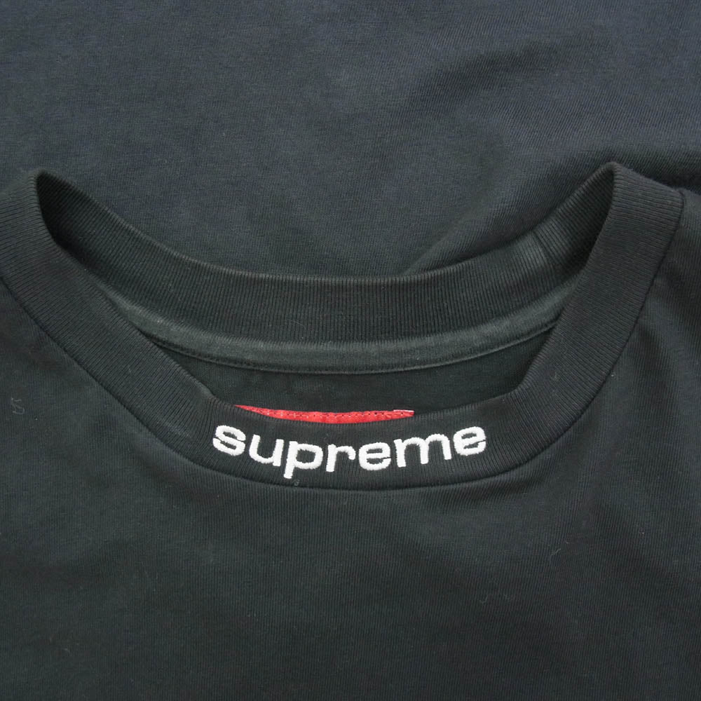 Supreme シュプリーム 24SS Embroidered Collar L/S Top Black エンブロイダード カラー ロング スリーブ トップ ブラック ブラック系 L【中古】