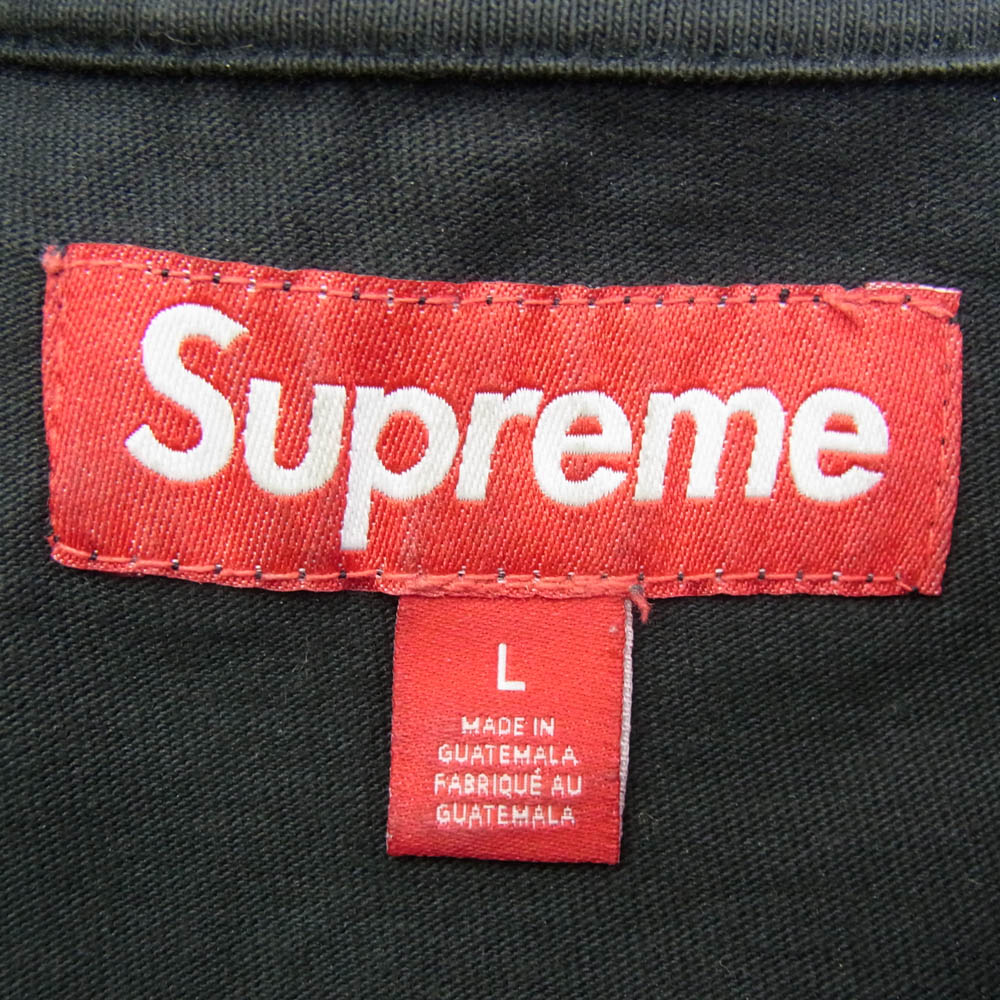 Supreme シュプリーム 24SS Embroidered Collar L/S Top Black エンブロイダード カラー ロング スリーブ トップ ブラック ブラック系 L【中古】
