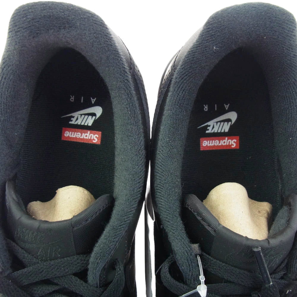 Supreme シュプリーム CU9225-001 Nike Air Force 1 Low Black ナイキ エアフォース1 ロー ブラック ブラック系 27.5cm【新古品】【未使用】【中古】