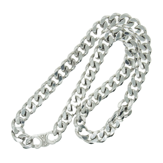 CELINE セリーヌ トリオンフ グルメット ネックレス シルバー系【中古】