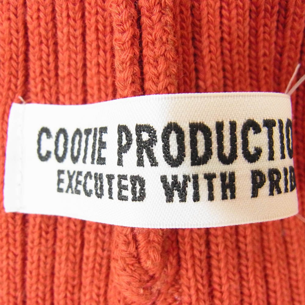 COOTIE クーティー Beanie リブ ビーニー ニット キャップ レッド系【中古】