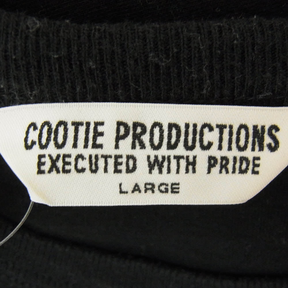 COOTIE クーティー 18SS CTE-18S304 Print S/S Tee プリント 丸首　クルーネック 半袖 Tシャツ ブラック系 L【中古】