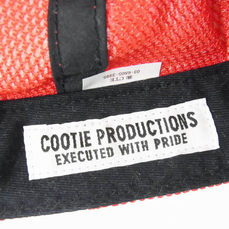 cootie キャップ レッド(初期不良品) COOTIE PRODUCTIONS / 60/40 Cloth 6 Panel Cap -Red-