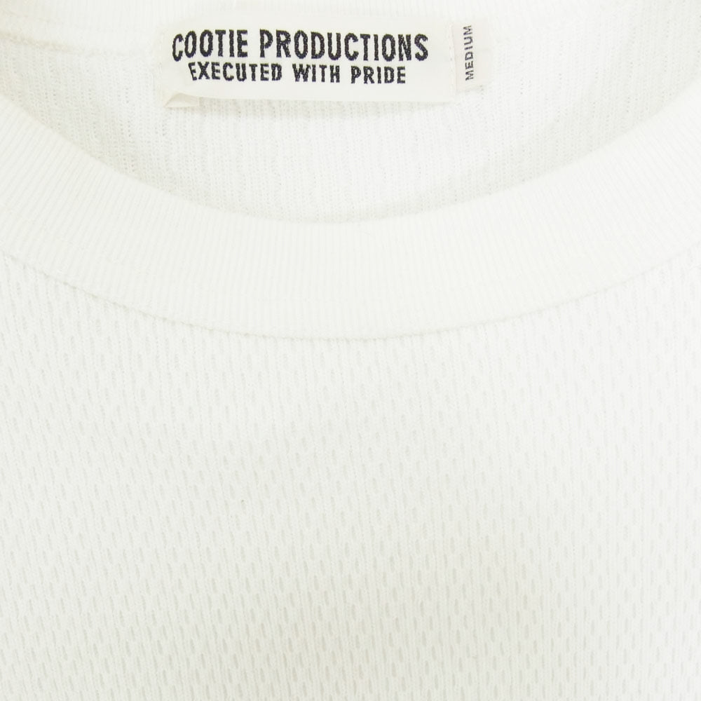 COOTIE クーティー 22SS CTE-22S304 Honeycomb Thermal Crewneck S/S Tee ハニカムサーマル クルーネック 半袖 Tシャツ ホワイト系 M【中古】