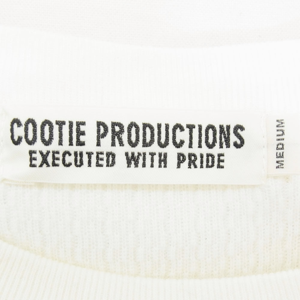 COOTIE クーティー 22SS CTE-22S304 Honeycomb Thermal Crewneck S/S Tee ハニカムサーマル クルーネック 半袖 Tシャツ ホワイト系 M【中古】