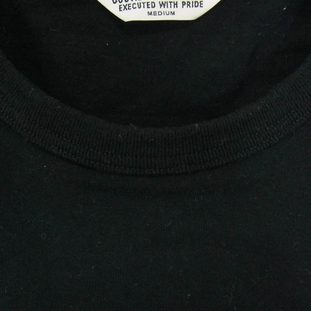 COOTIE クーティー Print L/S Tee ロゴ プリント ロング スリーブ Tシャツ ブラック系 M【中古】