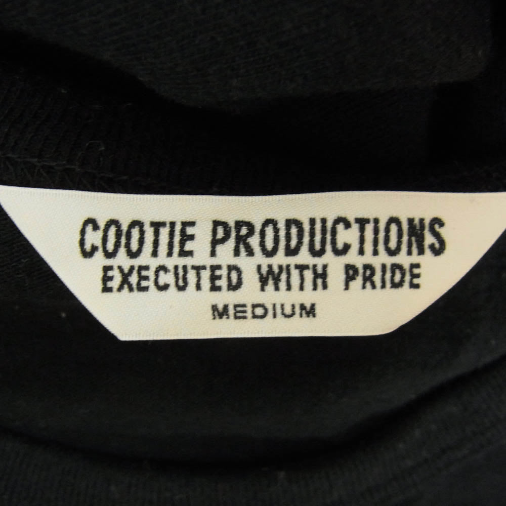 COOTIE クーティー Print L/S Tee ロゴ プリント ロング スリーブ Tシャツ ブラック系 M【中古】