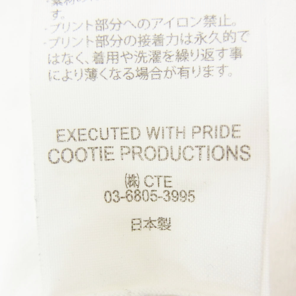 COOTIE クーティー 19AW Print L/S Tee マイライフマイルールス プリント ロングスリーブ Tシャツ ホワイト系 M【中古】