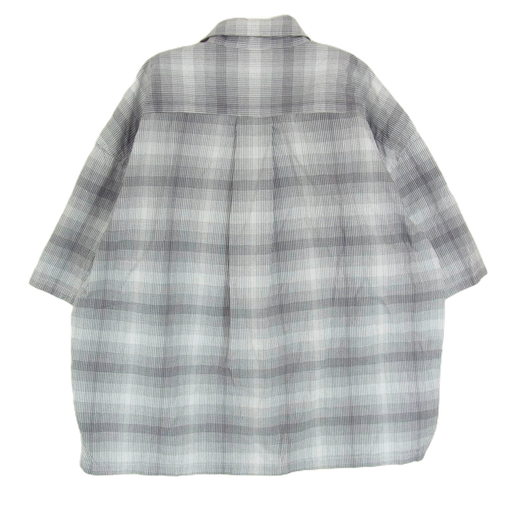 COOTIE クーティー 22SS Ombre Check S/S Shirt 半袖 チェック シャツ ブラック系 M【中古】