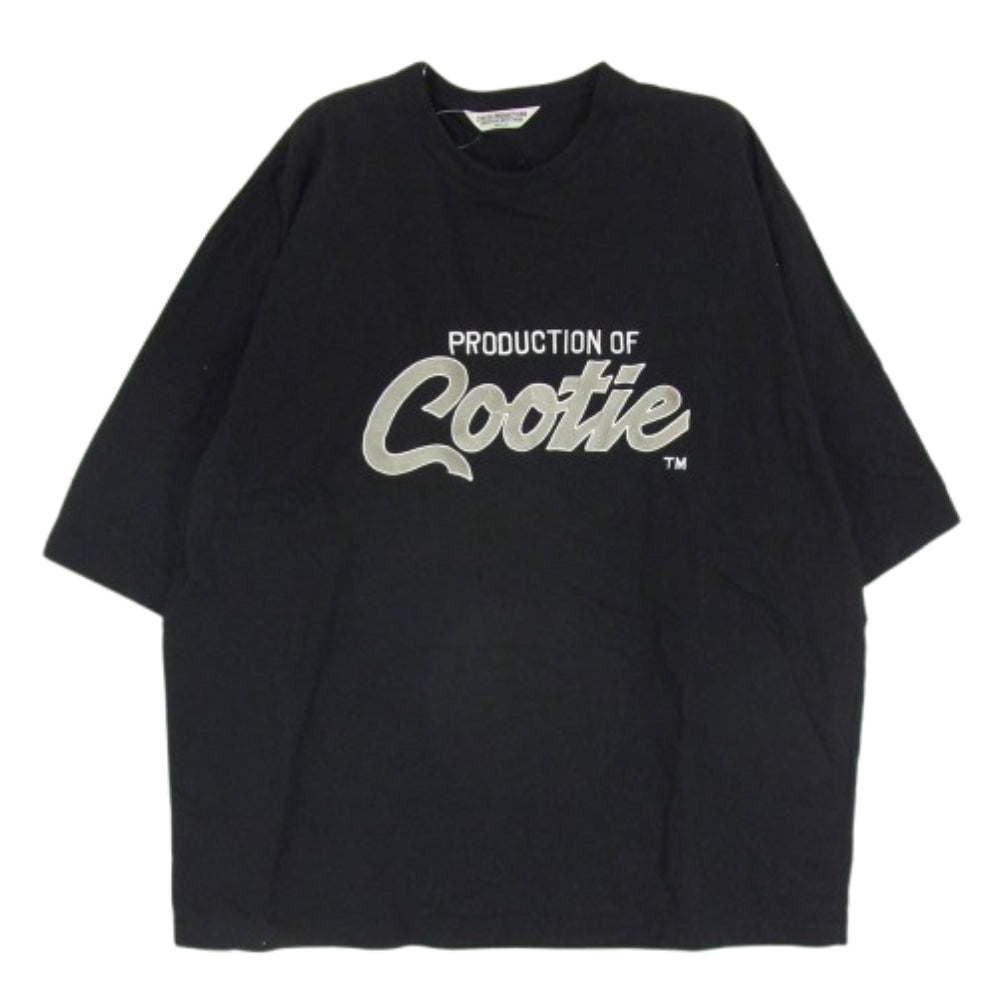 COOTIE クーティー 23SS CTE-23S336 Embroidery Oversized S/S Tee 刺繍 オーバーサイズ 半袖 Tシャツ ブラック系 M【中古】