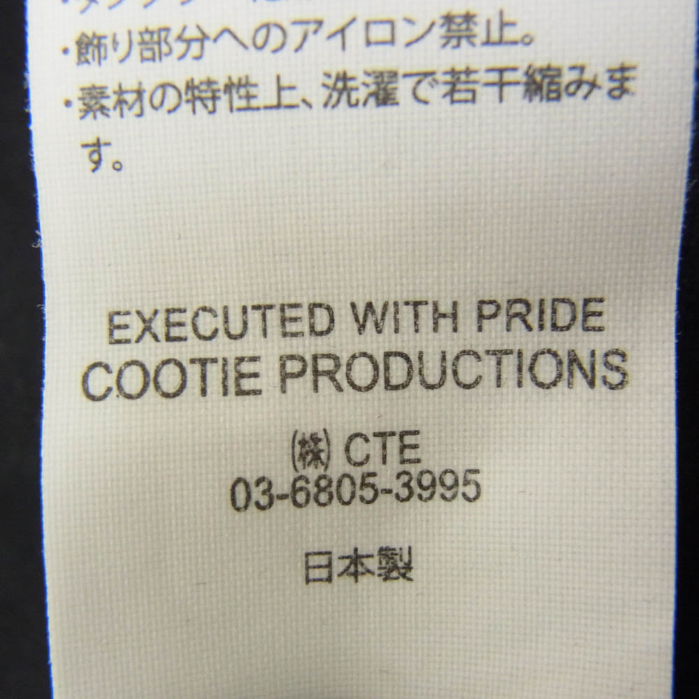 COOTIE クーティー 23SS CTE-23S336 Embroidery Oversized S/S Tee 刺繍 オーバーサイズ 半袖 Tシャツ ブラック系 M【中古】
