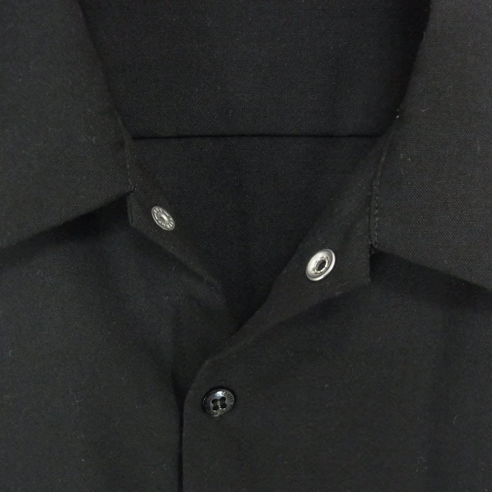 COOTIE クーティー 22AW T/W Work L/S Shirt ウォッシャブルTWウール ロングスリーブ ワーク シャツ ブラック系 M【中古】