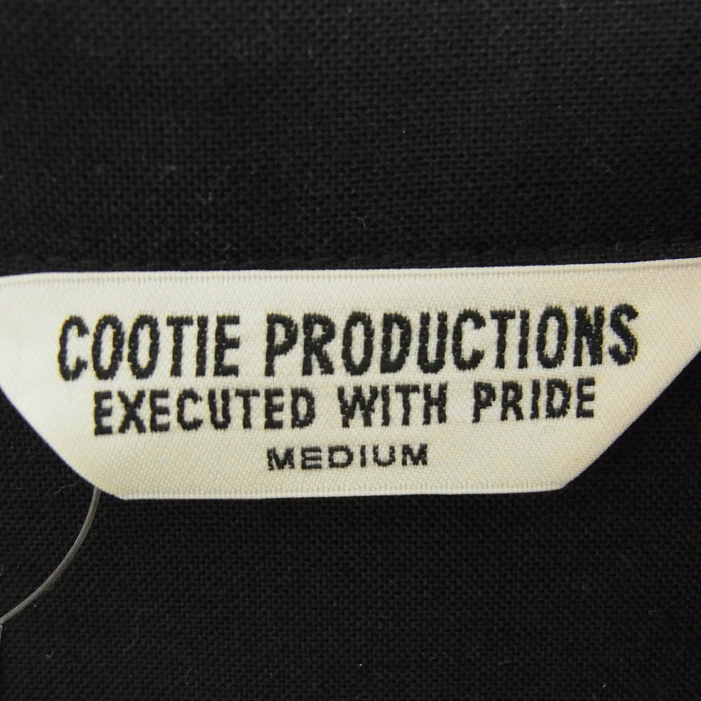 COOTIE クーティー 22AW T/W Work L/S Shirt ウォッシャブルTWウール ロングスリーブ ワーク シャツ ブラック系 M【中古】