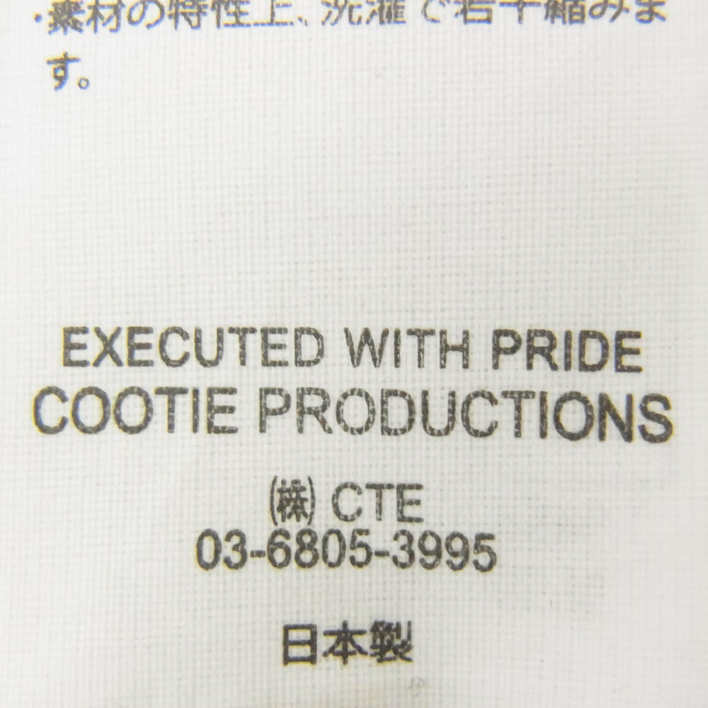 COOTIE クーティー 22AW T/W Work L/S Shirt ウォッシャブルTWウール ロングスリーブ ワーク シャツ ブラック系 M【中古】