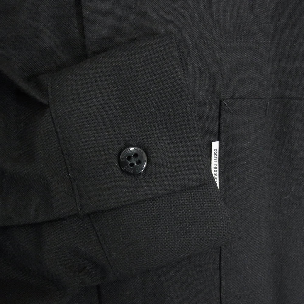 COOTIE クーティー 22AW T/W Work L/S Shirt ウォッシャブルTWウール ロングスリーブ ワーク シャツ ブラック系 M【中古】