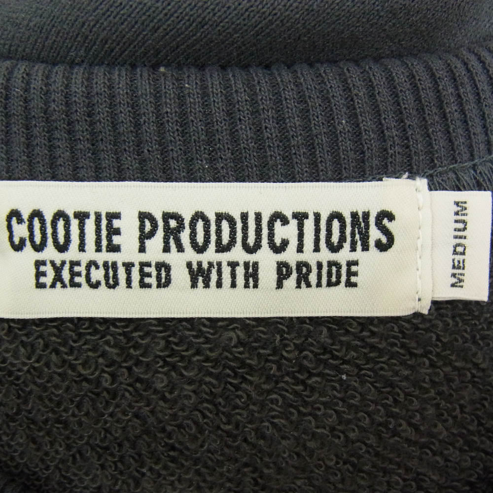 COOTIE クーティー 22SS Dry Tech Sweat Crew 胸元 ロゴ プリント スウェット チャコール系 M【中古】
