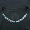 CHROME HEARTS クロムハーツ（原本無） Neck Logo L/S Tee ネックロゴ アームプリント ロングスリーブ カットソー 長袖 ブラック系 M【中古】