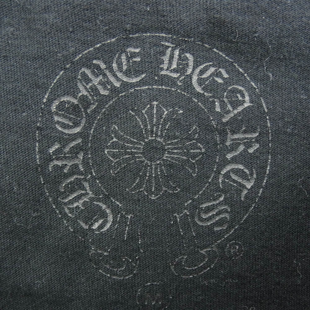 CHROME HEARTS クロムハーツ（原本無） Neck Logo L/S Tee ネックロゴ アームプリント ロングスリーブ カットソー 長袖 ブラック系 M【中古】
