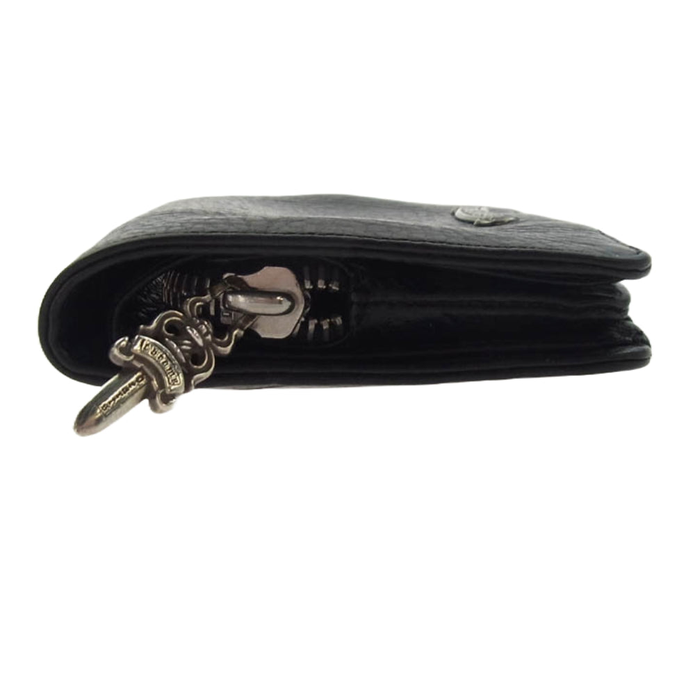 CHROME HEARTS クロムハーツ（原本有） JOEY ジョーイ レザーウォレット 2つ折り財布 ブラック系【中古】