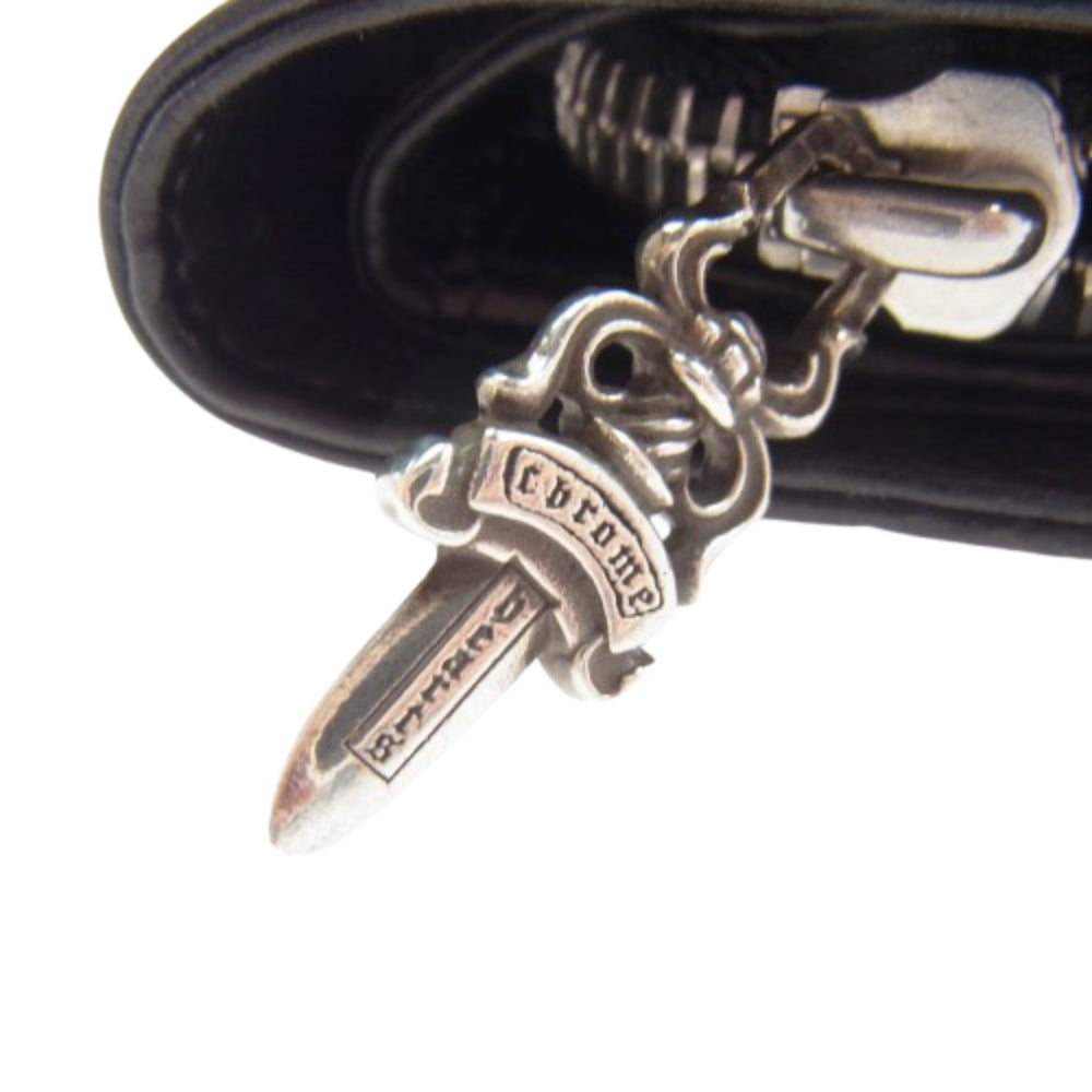 CHROME HEARTS クロムハーツ（原本有） JOEY ジョーイ レザーウォレット 2つ折り財布 ブラック系【中古】