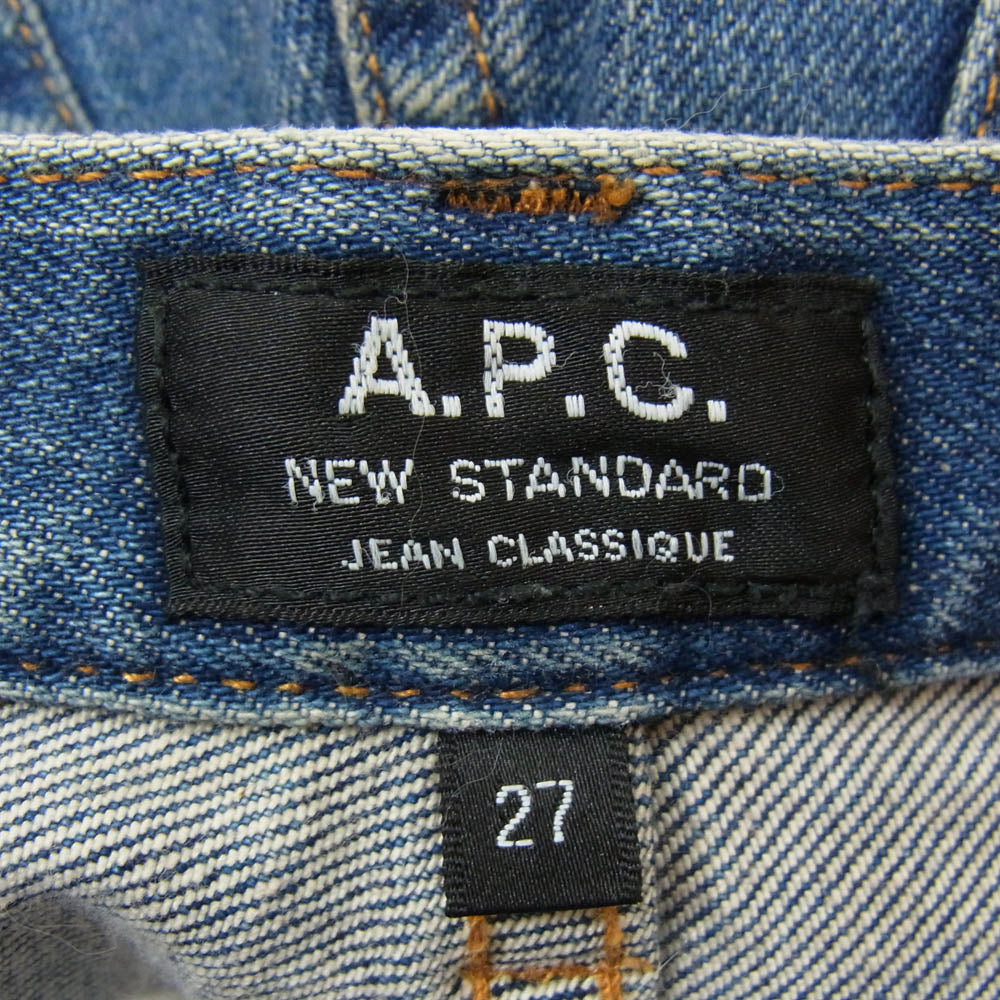 A.P.C. アーペーセー NEW STANDARD ニュースタンダード ストレッチ デニムパンツ インディゴブルー系 27【中古】