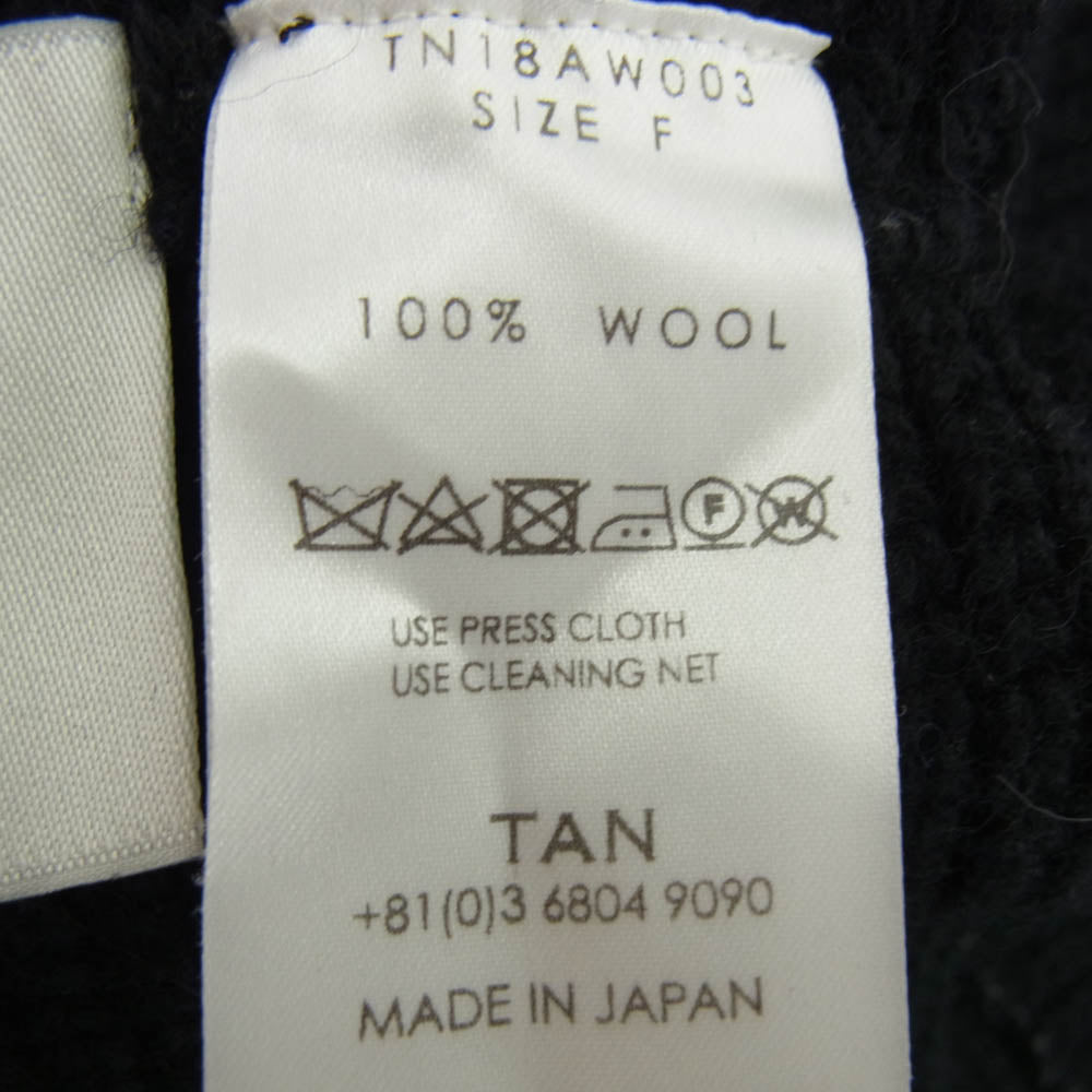 タン 18AW TN18AW003 日本製 LAMBS CAMISOLE ラムズ キャミソール ニット ビスチェ ブラック系 F【中古】