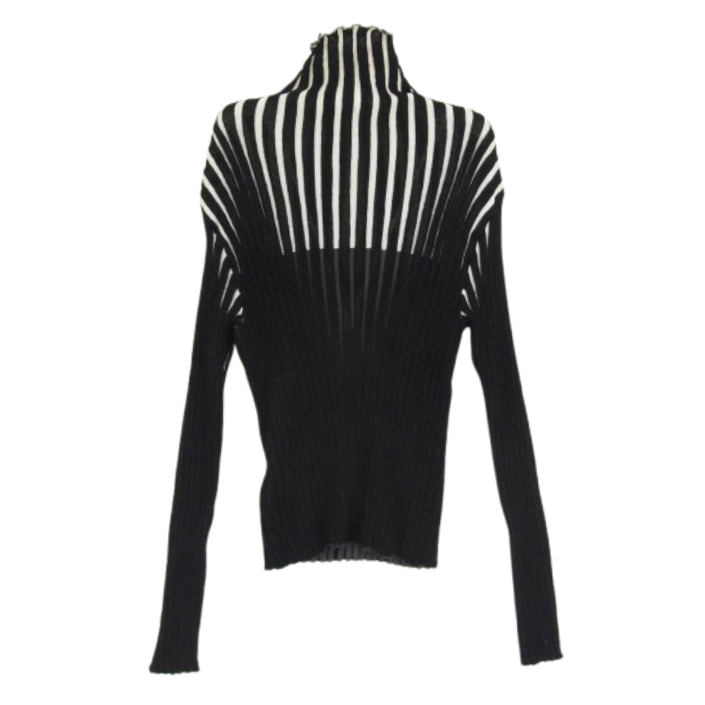 PLEATS PLEASE プリーツプリーズ イッセイミヤケ PP83-KK761 プリーツ加工 タートルネック リブ ニット ブラック系 3【中古】