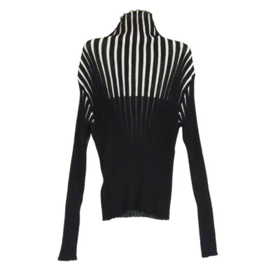 PLEATS PLEASE プリーツプリーズ イッセイミヤケ PP83-KK761 プリーツ加工 タートルネック リブ ニット ブラック系 3【中古】