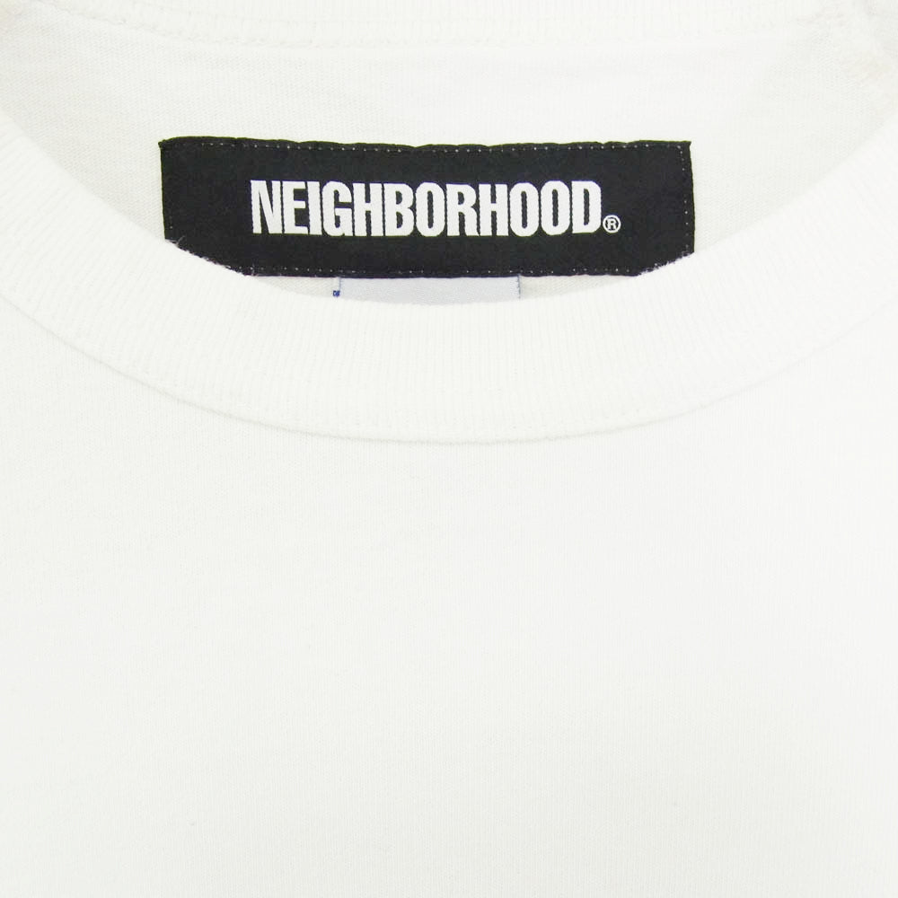 NEIGHBORHOOD ネイバーフッド 24SS × RUSSELL ATHLETIC ラッセルアスレティック フロントロゴプリント Tシャツ 半袖カットソー ホワイト系 M【中古】