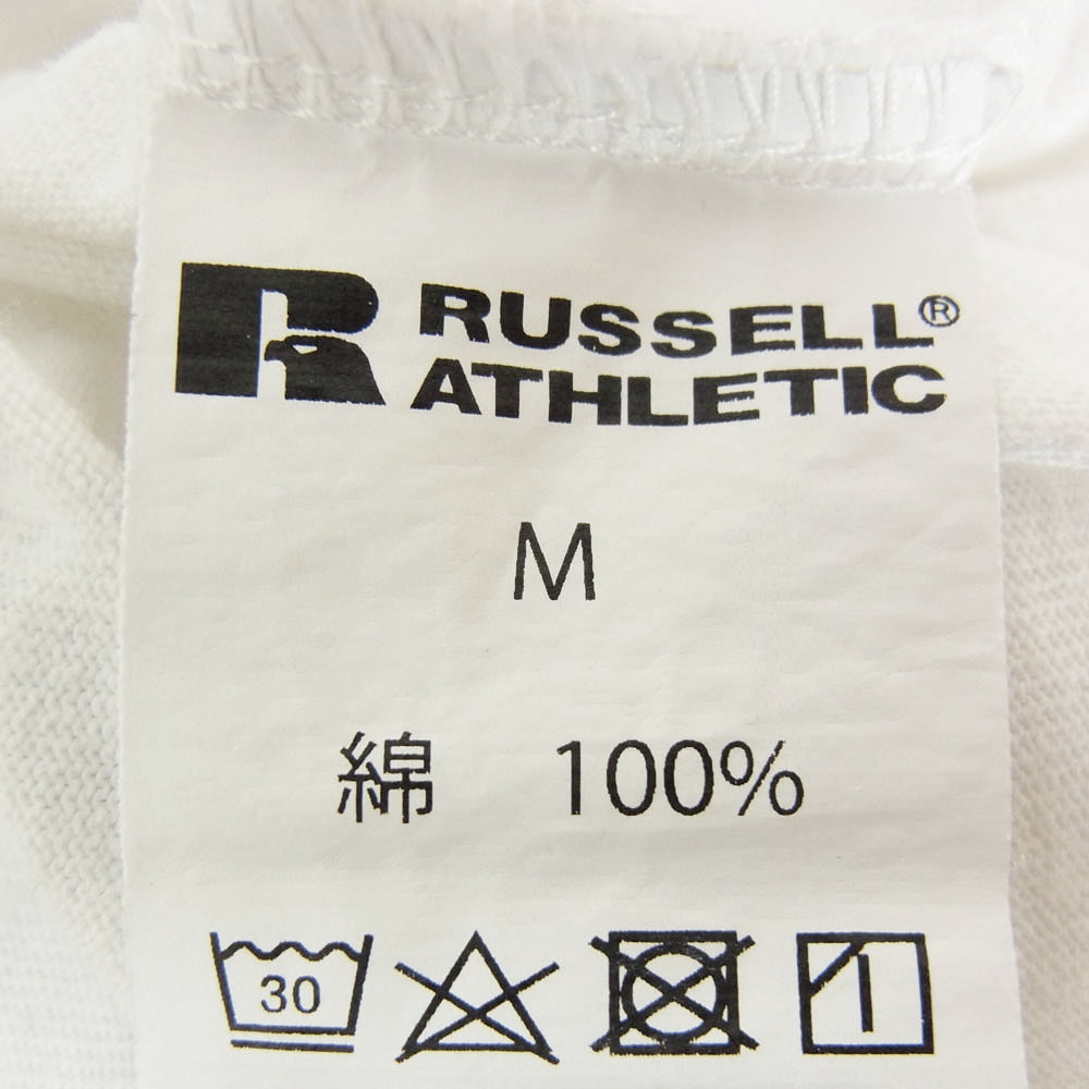 NEIGHBORHOOD ネイバーフッド 24SS × RUSSELL ATHLETIC ラッセルアスレティック フロントロゴプリント Tシャツ 半袖カットソー ホワイト系 M【中古】