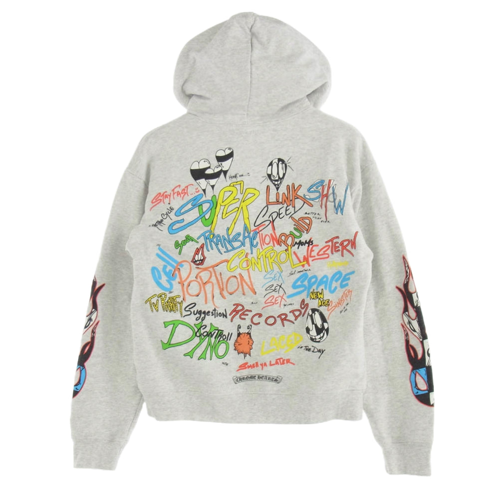 CHROME HEARTS クロムハーツ（原本無） 21SS × MATTY BOY PPO BRAIN HD PLVR マッティボーイ ブレイン プルオーバー フーディ パーカー グレー系 M【中古】