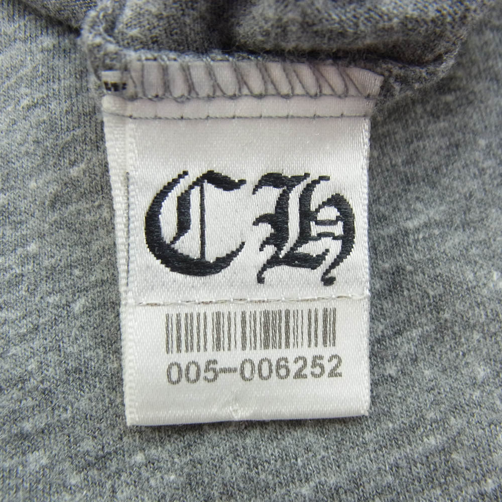 CHROME HEARTS クロムハーツ（原本無） AMERICAN FLAG アメリカンフラッグ ヘンリーネック ラグランスリーブ カットソー Tシャツ グレー系 ダークグレー系 S【中古】