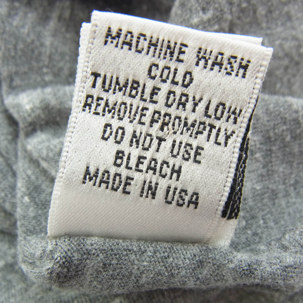 CHROME HEARTS クロムハーツ（原本無） AMERICAN FLAG アメリカンフラッグ ヘンリーネック ラグランスリーブ カットソー Tシャツ グレー系 ダークグレー系 S【中古】