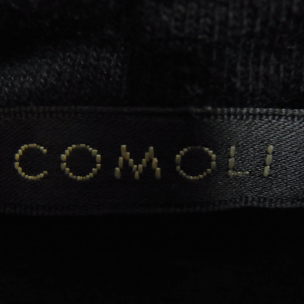 COMOLI コモリ 18SS M01-05002 インレイ起毛 スウェット パーカー ブラック系 3【中古】
