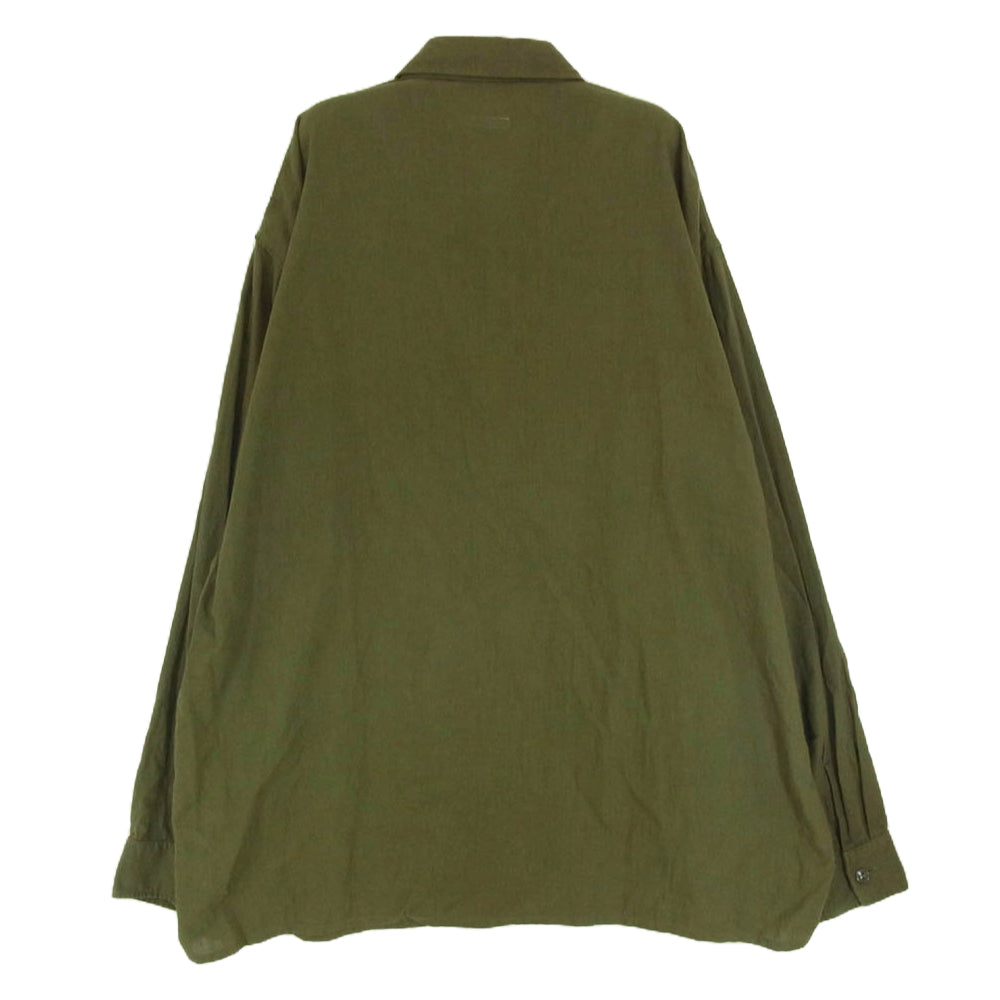COMOLI コモリ 21SS T01-02011 ベタシャン CPO ロングスリーブ シャツ 長袖 カーキ系 3【中古】