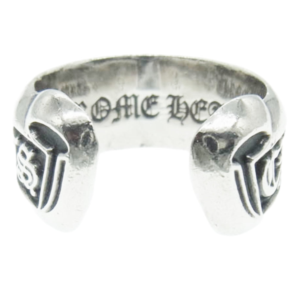 CHROME HEARTS クロムハーツ（原本無） SM SCROLL LABEL  スモール スクロールラベル リング シルバー系 約16号【中古】