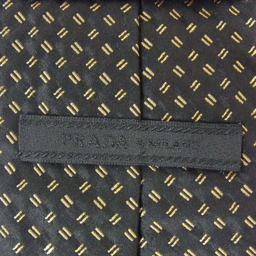 PRADA プラダ シルク100% ネクタイ ブラック系【美品】【中古】