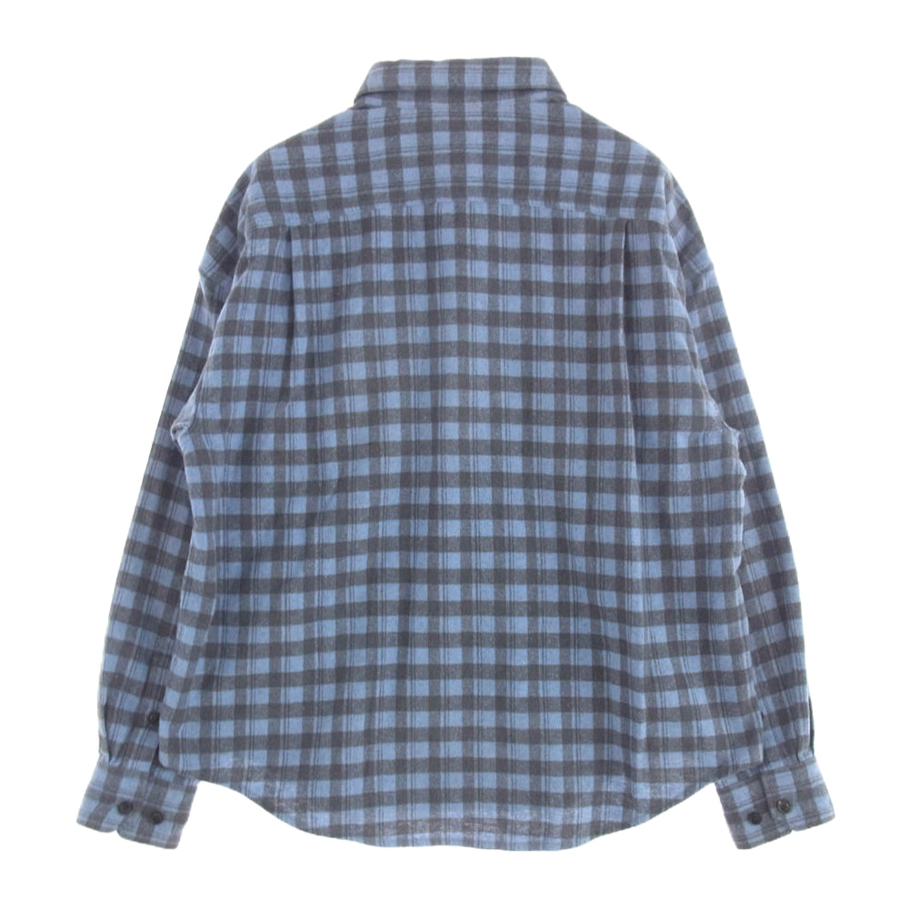 VISVIM ビズビム 0122205011015 PIONEER KHADI L/S CHECK SHIRT BLUE パイオニア カディ チェック シャツ ブルー ブルー系 1【中古】