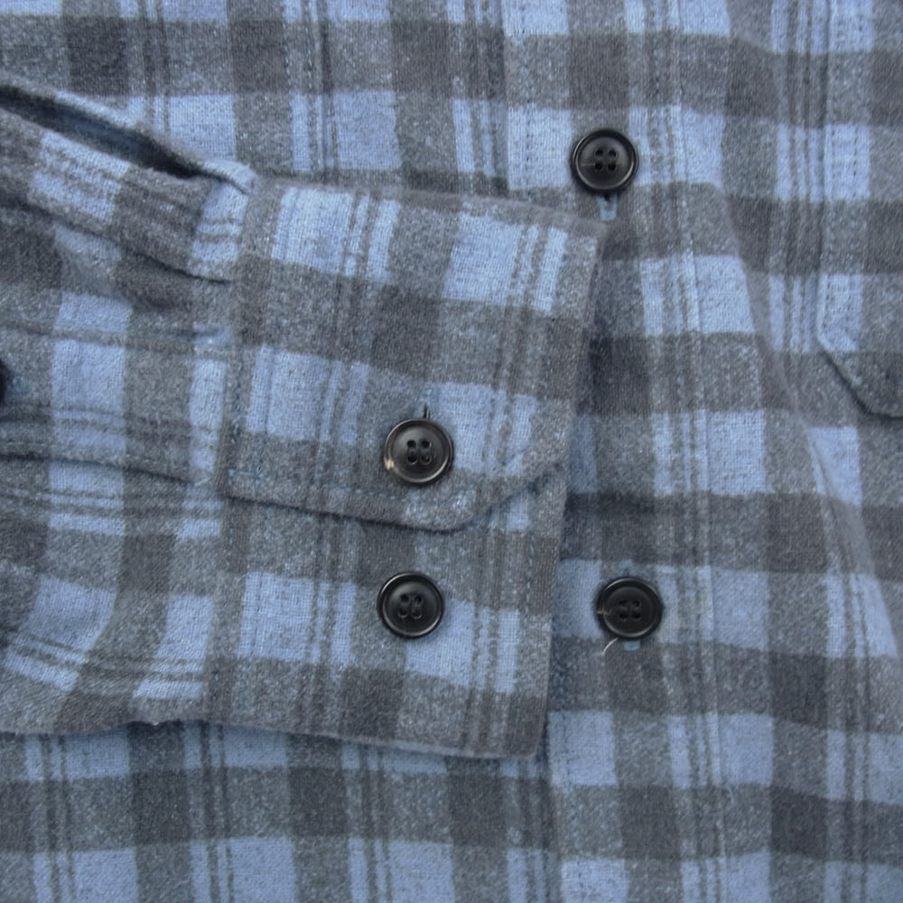 VISVIM ビズビム 0122205011015 PIONEER KHADI L/S CHECK SHIRT BLUE パイオニア カディ チェック シャツ ブルー ブルー系 1【中古】