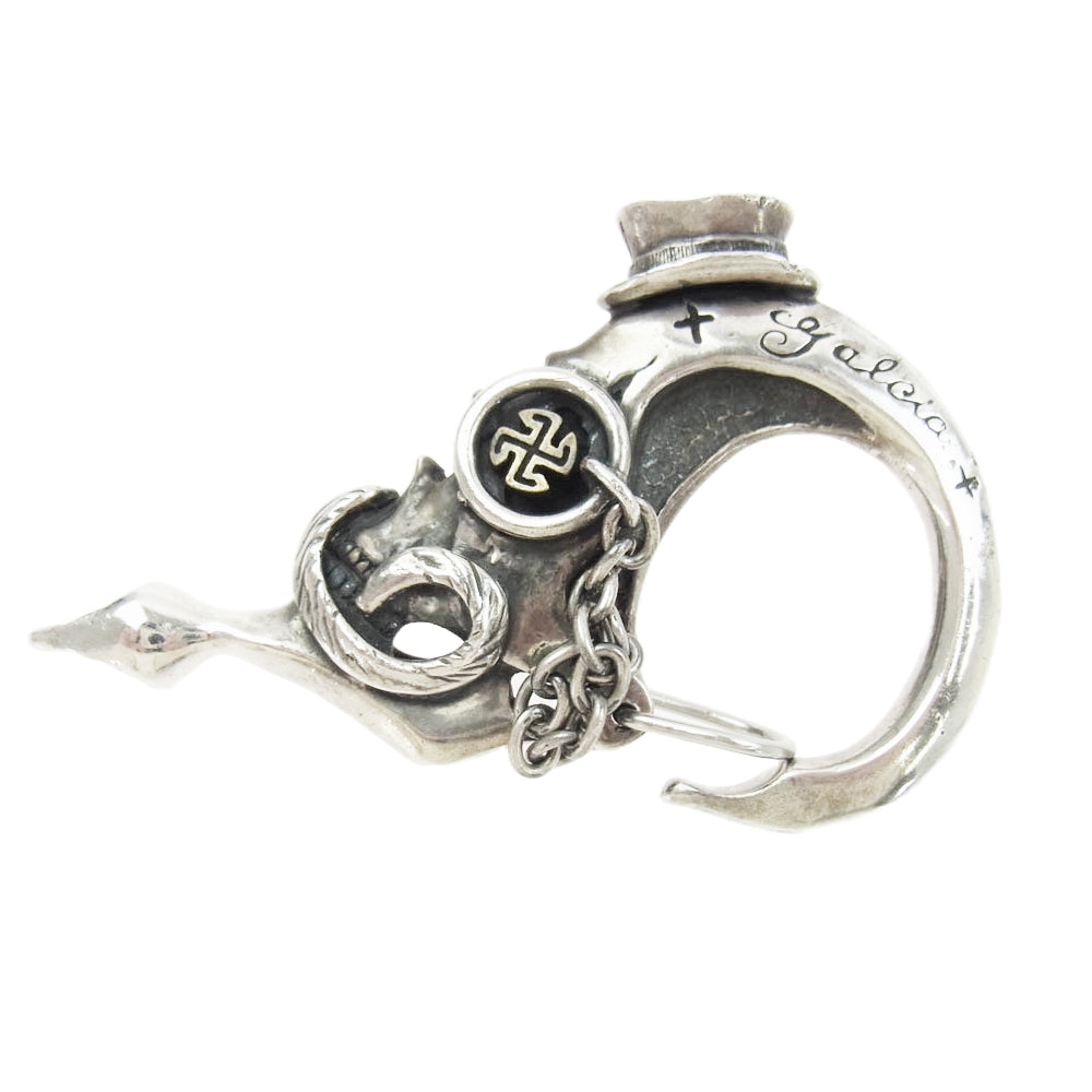 GALCIA ガルシア カスタム品 スカル キーフック キーホルダー シルバー シルバー系【中古】