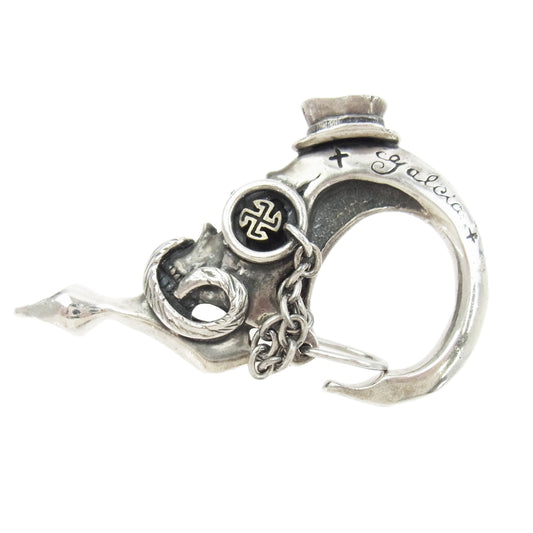 GALCIA ガルシア カスタム品 スカル キーフック キーホルダー シルバー シルバー系【中古】