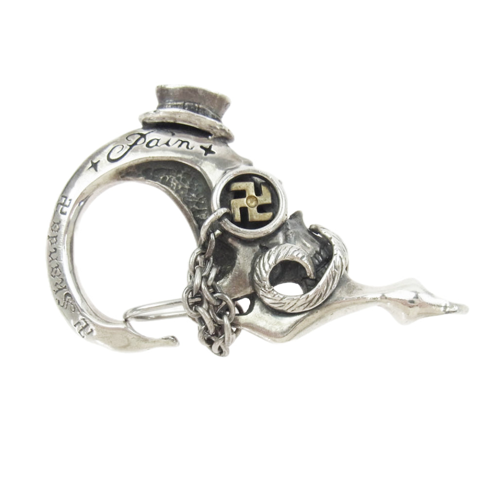 GALCIA ガルシア カスタム品 スカル キーフック キーホルダー シルバー シルバー系【中古】